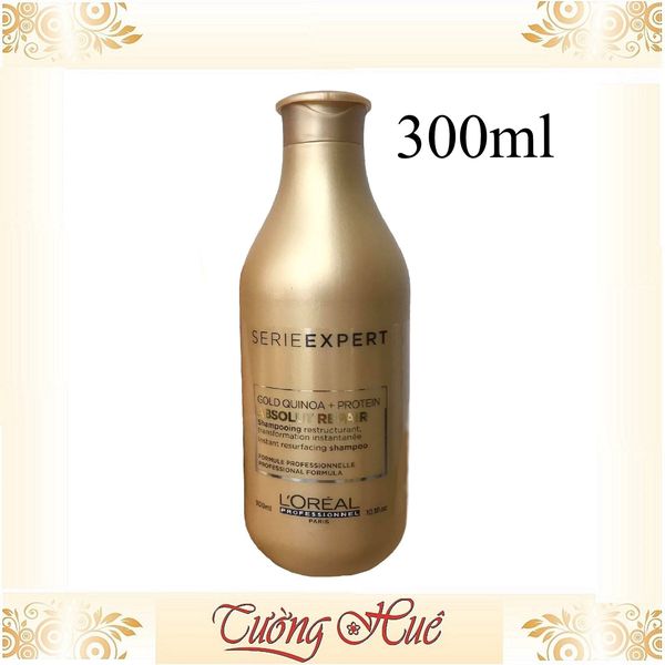 Dầu Gội Chăm Sóc Tóc Hư Tổn Loreal Serie Expert Absolut Repair - Vàng - 300Ml