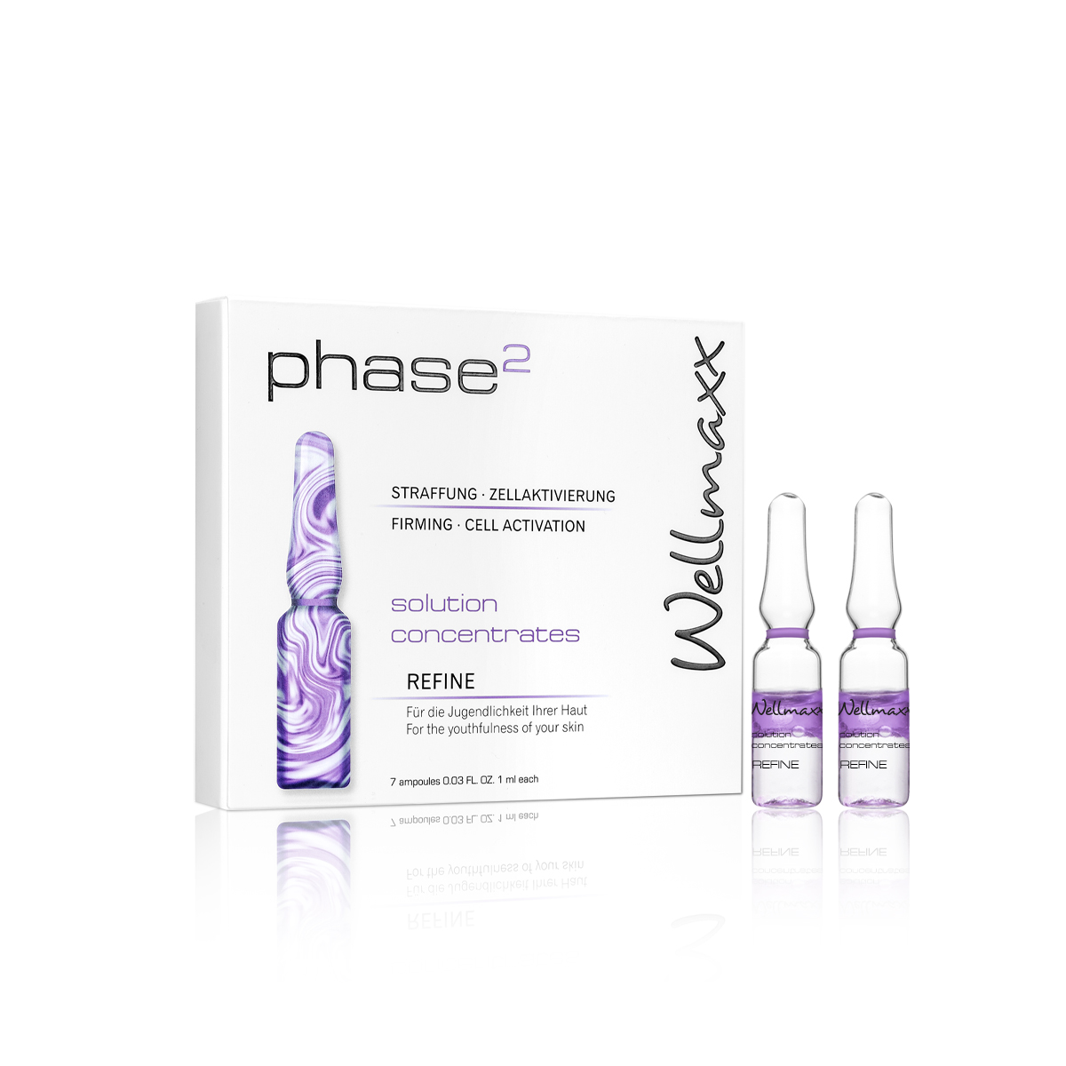 Huyết Thanh Phục Hồi Giảm Chảy Xệ Wellmaxx Phase 2 Solution Concentrate Refine (7 Ống /1 Ml)