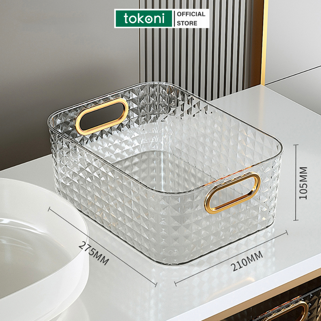 Khay đựng son 24 ô JYoohome Hộp nhựa mica đựng son mỹ phẩm cọ trang điểm để bàn siêu bền trong suốt