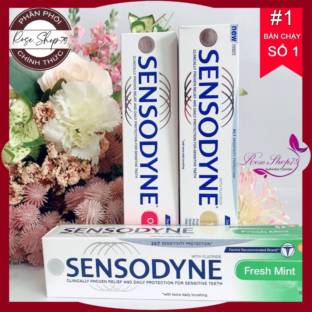 Kem Đánh Răng Sensodyne ⚜️Freeship⚜️ Kem Đánh Răng Giảm Ê Buốt Sensodyne Hương Bạc Hà Và Mát Lạnh Thái Lan