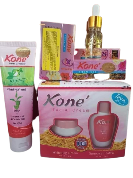 (Chính Hãng Kone Thái Lan 100% - Miễn Ship) Bộ 4 Se Rum Tr I Mụn - Kem Face Kone - Nước Hoa Hồng - Sửa Rửa Mặt Trà Xanh Kon.ne Hết Mụn Giúp Da Mịn Màng Dành Cho Cả Nam Và Nữ Tiết Kiệm