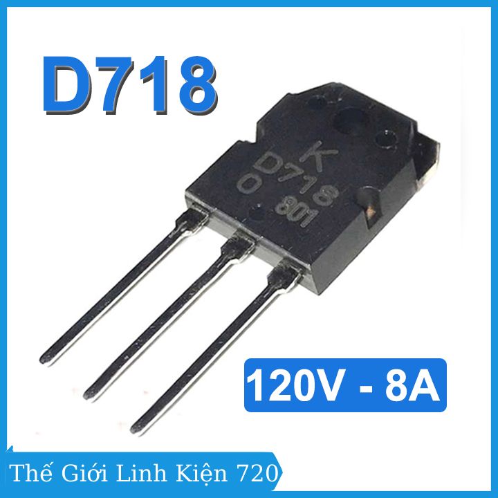 Transistor D718 linh kiện điện tử IC D718 TO-247 TRANS NPN 8A 120V