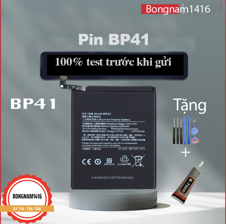 Pin Xiaomi BP41 / Mi 9T / Mi9T / Redmi K20 Pro / Redmi K20Pro tặng bộ sửa và keo dán b7000.