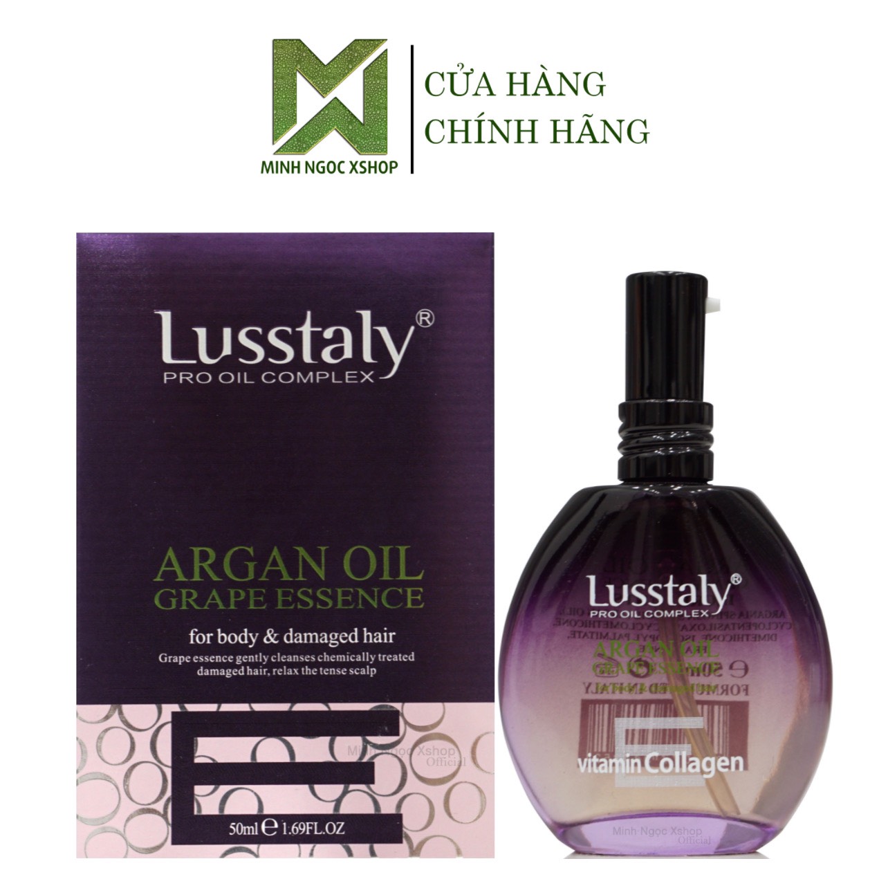 Bộ dầu gội xả kem ủ tóc tinh dầu Lusstaly Vitamin E 50/ 800ml chính hãng