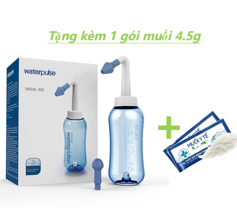 Bình rửa mũi Tặng Kèm 1 Gói Muối 4.5g - Bình Vệ Sinh Mũi Cho Bé và Người Lớn Ngăn Ngừa Viêm Xoang Dụng Cụ Rửa Mũi An Toàn