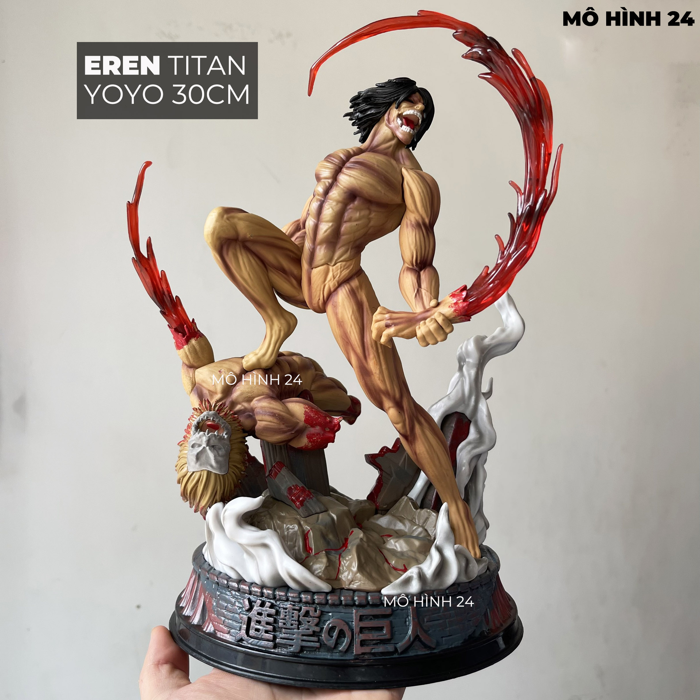 Mô hình Eren Titan Yoyo figure attack on titan eren vs Jaw titan tiến công vs titan hàm combat Shing