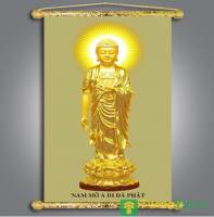 Tranh Liễn Phật Giáo - Vải Canvas Cao Cấp - Phật A Di Đà 06