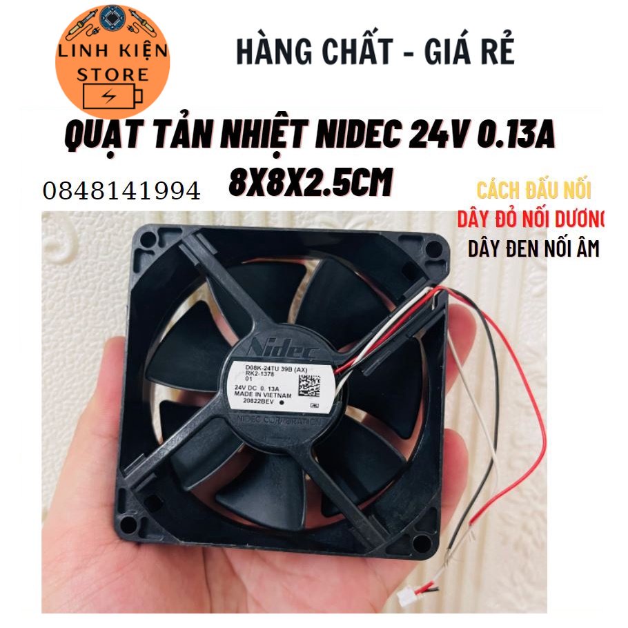 Quạt Tản Nhiệt 24V 8x8 - 9x9CM Nidec Chính Hãng