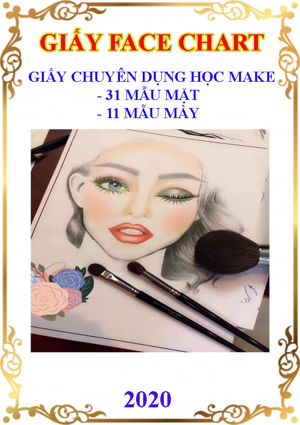 Giấy Facechart Dạy Makeup