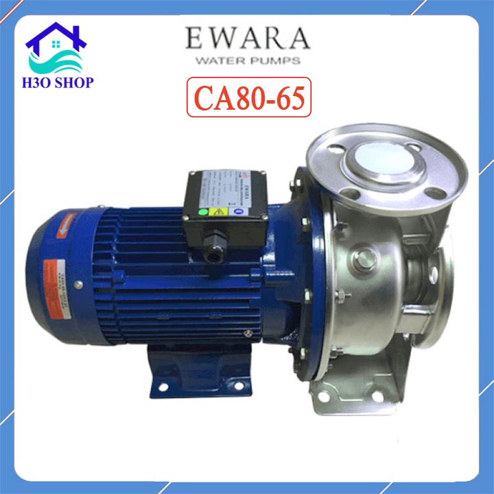 Máy Bơm Nước Công Nghiệp EWARA CA80-65-125/4.0 - Bơm Ly Tâm 3 Pha, Inox 304, 5.5Hp