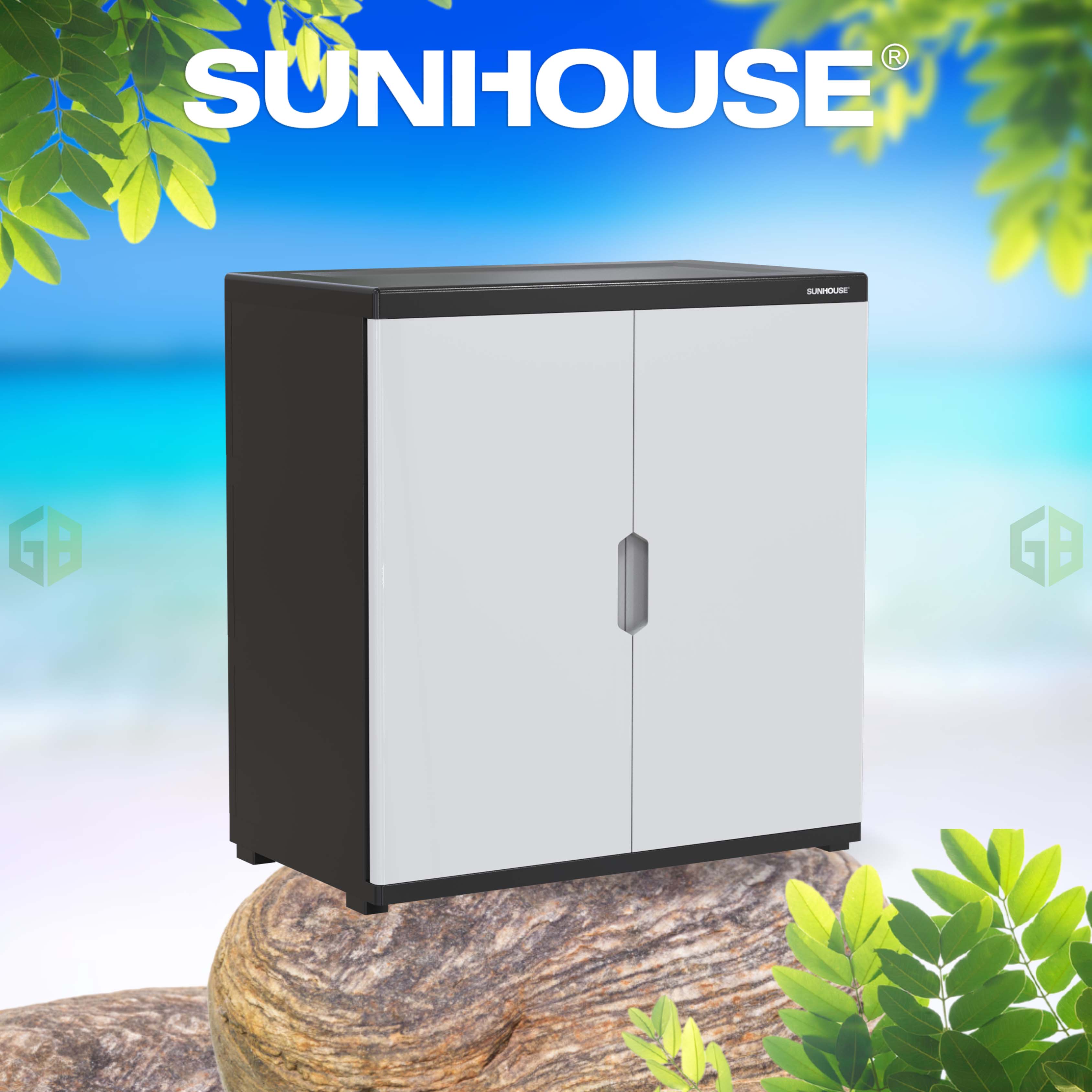 Tủ để giày nhựa 2 cánh SUNHOUSE KS-CA726S