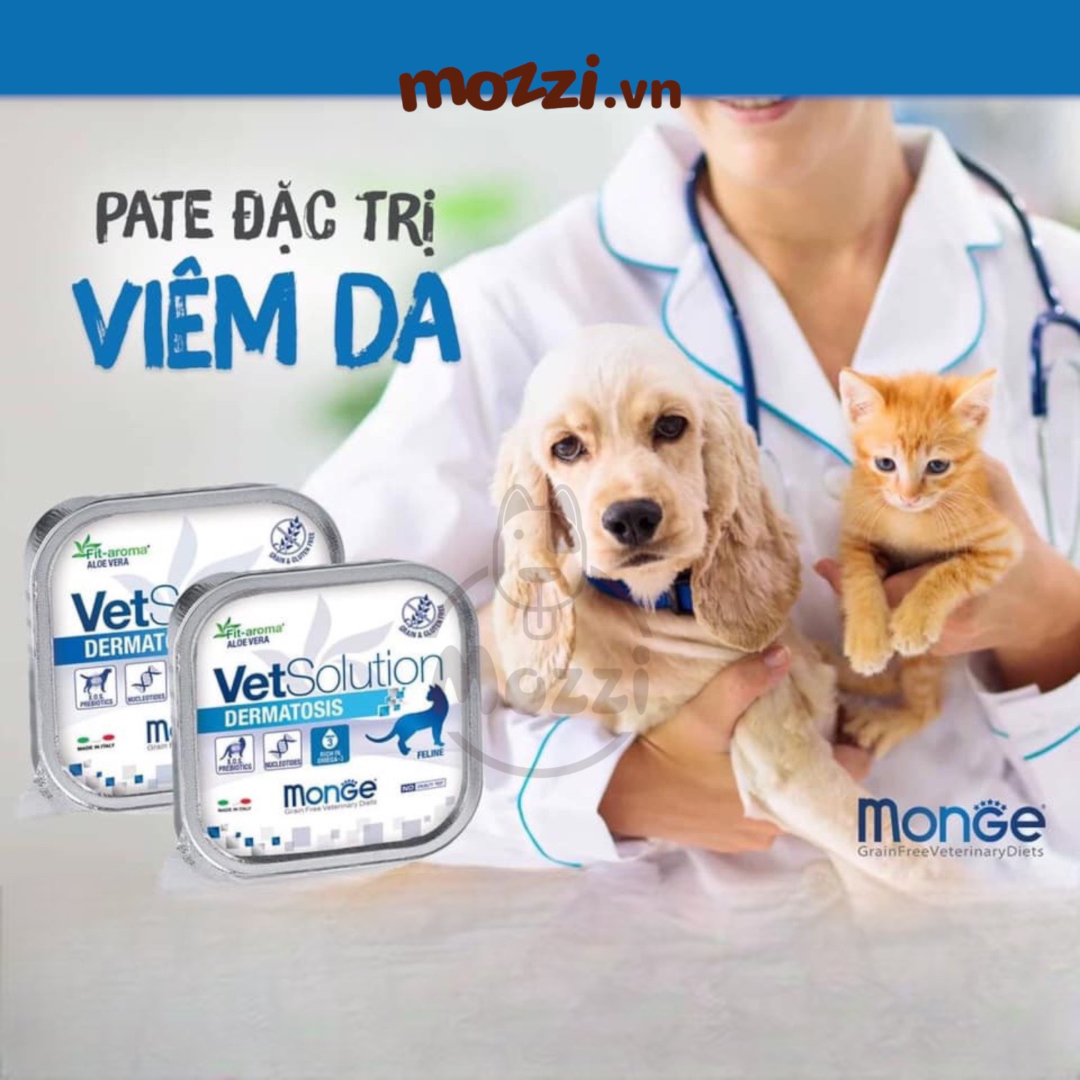 Pate cho chó mèo Monge Vetsolution chức năng Sỏi Thận - Tiêu hóa - Viêm da