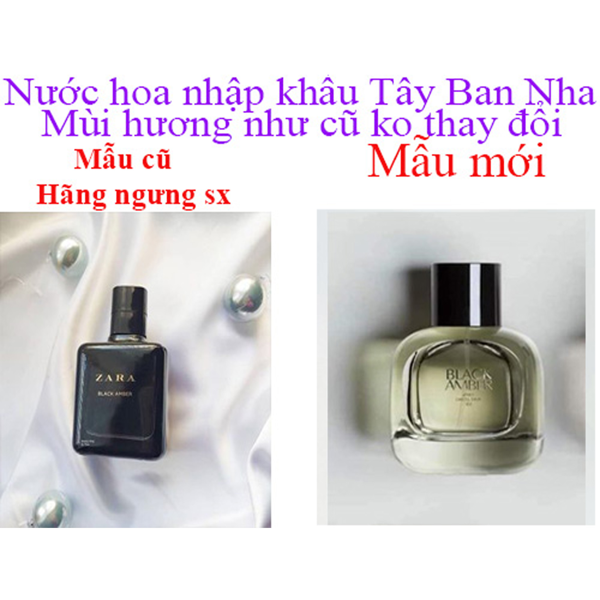 Set nước hoa  nữ ZARA RED VANILLA EDT 90 ML + ZARA BLACK AMBER EDT 90 ML (3.0 FL. OZ).  - M1