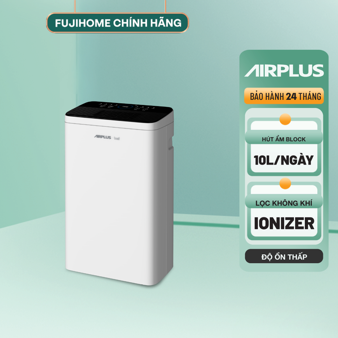 Máy hút ẩm dân dụng 16 lít/ ngày FUJIHOME DH16W lọc không khí công suất 16L/ngày - Công nghệ Nhật Bả
