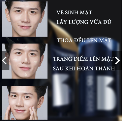 (Giá Tốt) BB Cream Kem Trang Điểm Thần Thánh Cho Nam Kem Che Khuyết Điểm Cho Nam Kem Che Mụn Sẹo Giỗ Thâm cho Nam Kem Dưỡng Da Mặt