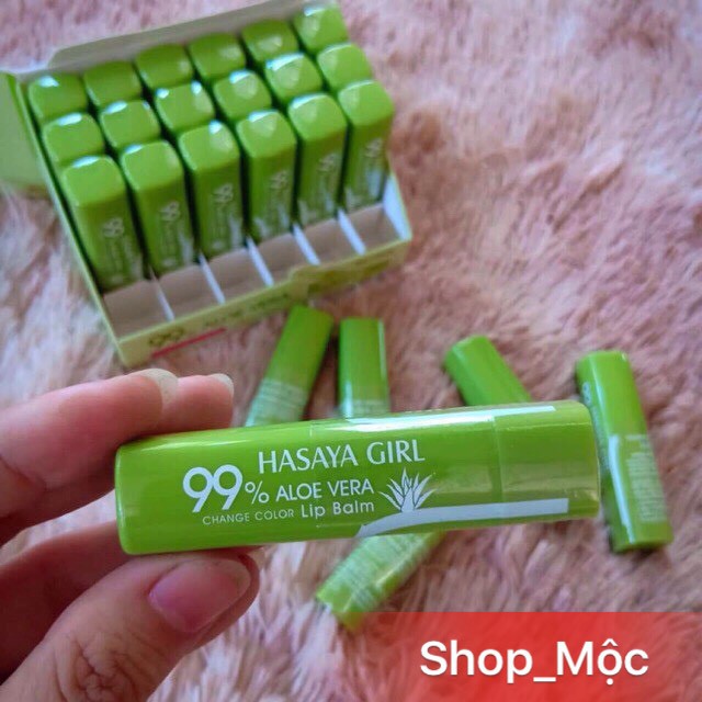 Son Dưỡng Môi Lô Hội Hasaya Girl Aloe Vera 99% Thái Lan Chiết Xuất Từ Các Thành Phần Lành Tính Chất Lượng Đảm Bảo An Toàn Cho Người Sử Dụng Cam Kết Như Mô Tả