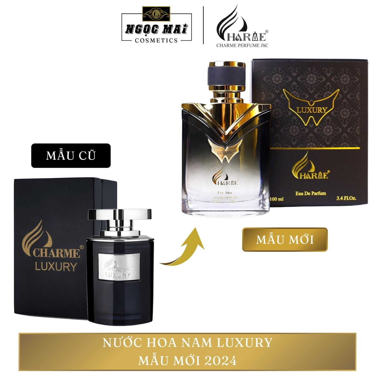 [Phiên bản 2024] Nước hoa nam Charme Luxury 100ml chính hãng tươi sáng năng động sảng khoái