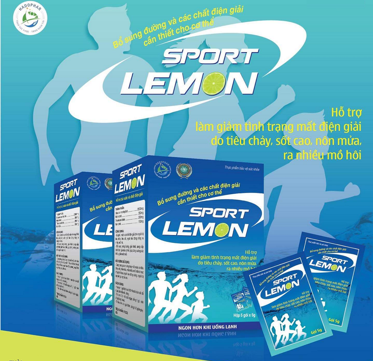 Oresol Lemon Vị Chanh Tươi - Bột Pha Nước Uống Và Bù Chất Điện Giải Sport Lemon Vị Chanh – 1 Hộp 5 Gói – Mỗi Gói Pha 500Ml Nước (Ngon Hơn Khi Uống Lạnh)