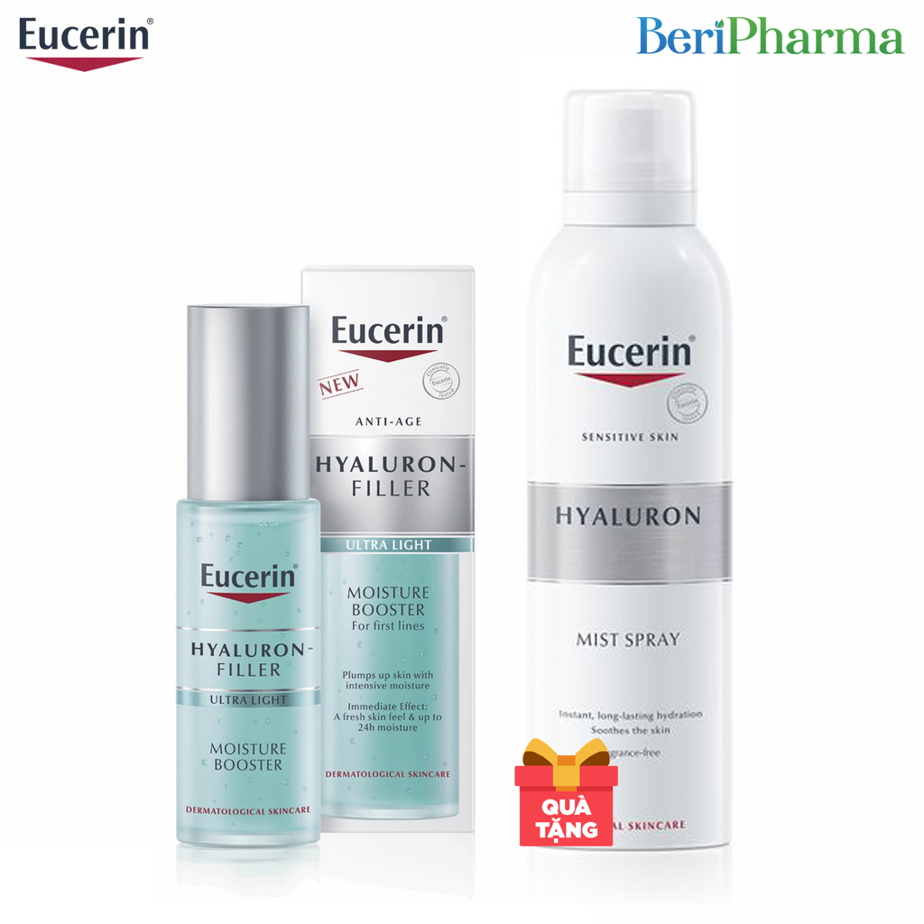 [Hcm][Mua 1 Tặng 1] Eucerin Tinh Chất Cấp Ẩm Hyaluron - Filler Moisture Booster 30Ml Tặng Hyaluron Mist Spray 150Ml