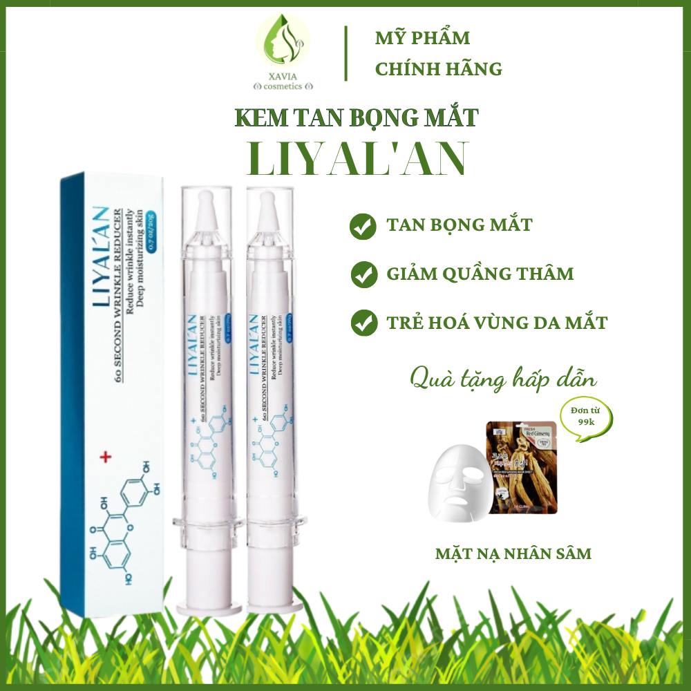 Kem tan bọng mắt nấm linh chi đỏ LIYALAN Trẻ hoá vùng da mắt Giảm quầng thâm Ngăn ngừa lão hoá - XAV
