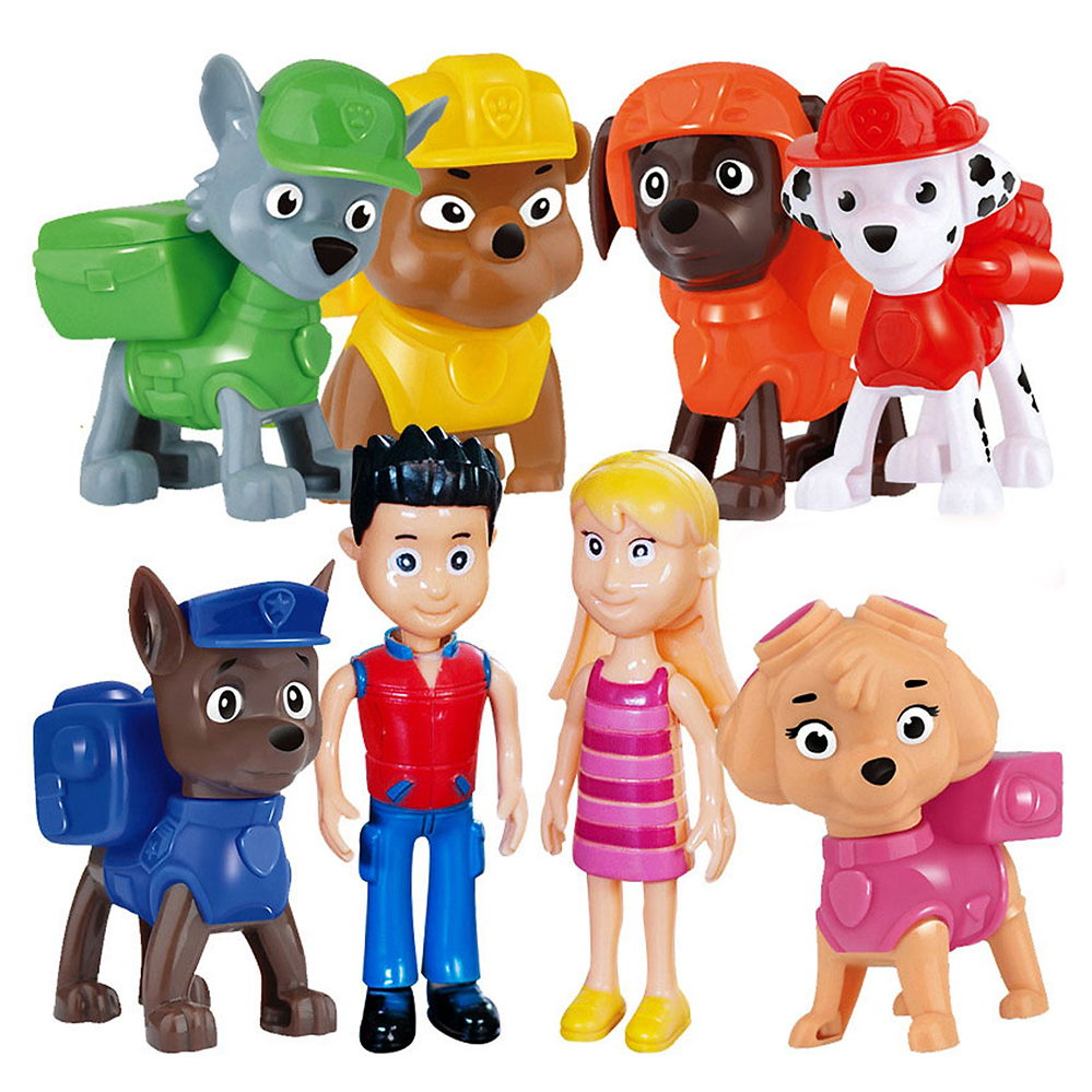 [HCM]Bộ 08 mô hình biệt đội chó cứu hộ Paw Patrol (cao 8 cm) chất liệu nhựa PVC sáng bóng phù hợp là