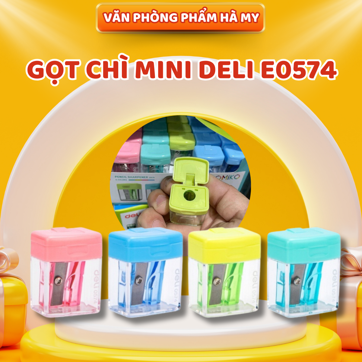 Combo 5 Cái Gọt bút chì mini 1 lỗ Deli E0574