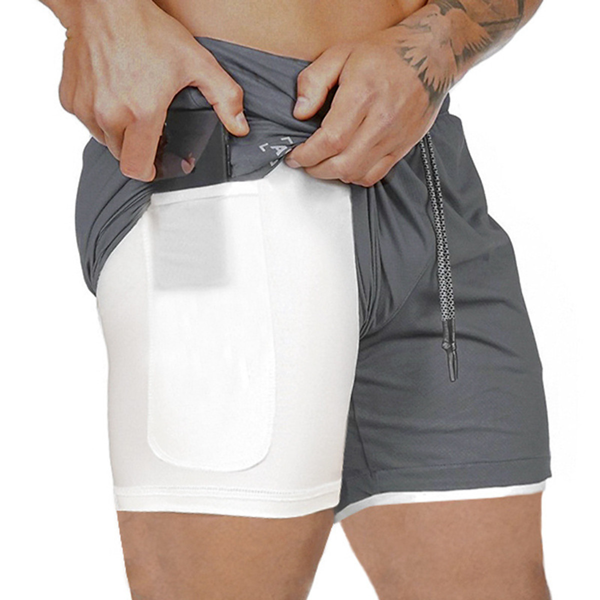 [HCM]Quần Đùi Gym Nam 2 Lớp - Quần Short Thể Thao Quần Legging Nam Liền Quần Đùi Tập Gym Nam