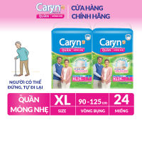 Combo 2 Tã Quần Người Lớn Caryn Mỏng Nhẹ Chống Tràn Size XL24
