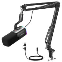 Maono PD100X chế độ kép USB/XLR RGB Micro động với phần mềm maonolink tiếng ồn hủy bỏ cho PC Cho Streaming Gaming Recording Podcasting Sound Card