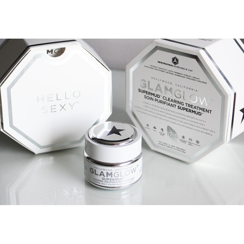 [Glam Glow] Mặt nạ Glamglow SuperMud Clearing Treatment Large size 50g chiết xuất từ các thành phần tự nhiên không gây kích ứng cho da an toàn cho người sử dụng