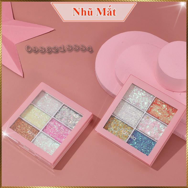 Hộp nhũ lấp lánh 6 ô màu Lameila Rainbow Sequins LRS2