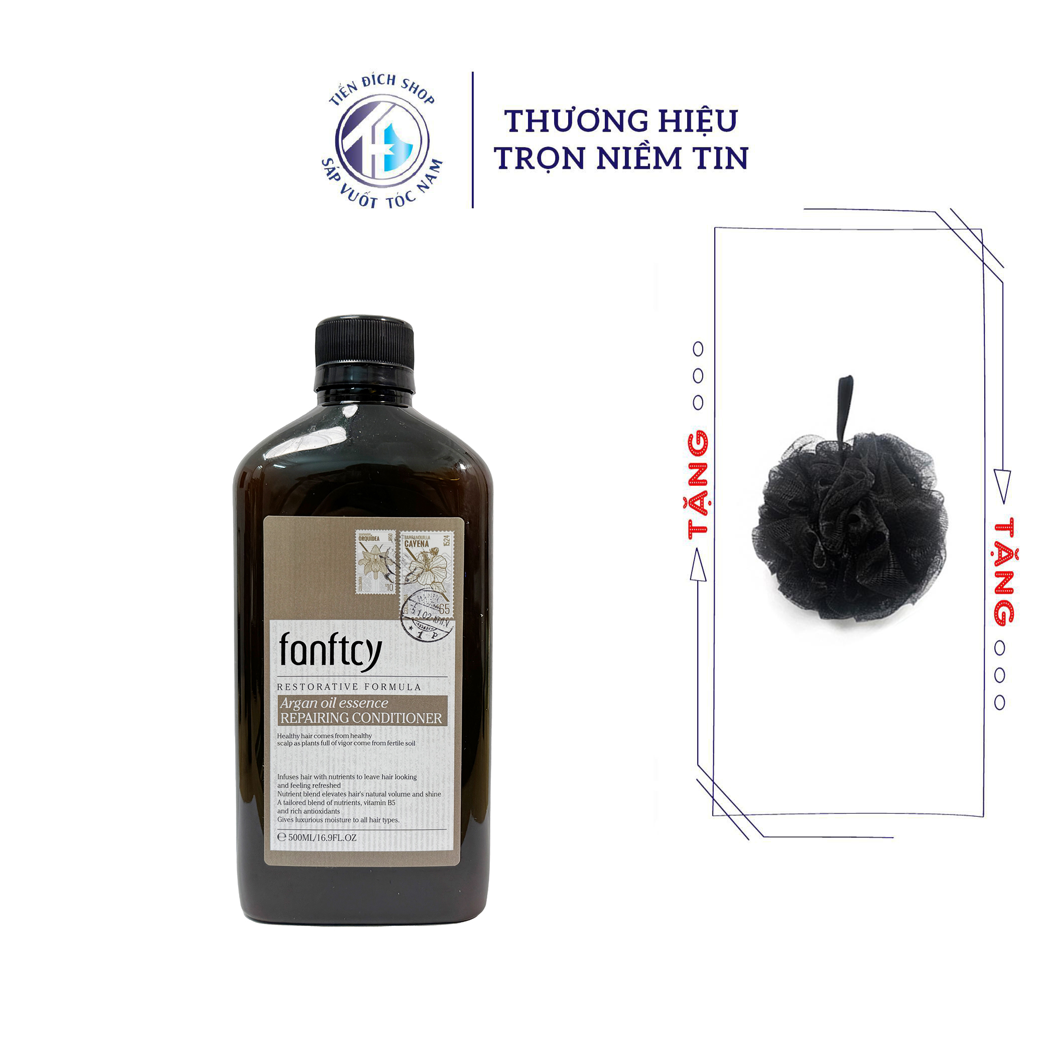 Dầu Gội Dầu Xả FANFTCY 500ml Argan Oil cho tóc uốn nhuộm Hỗ trợ Giảm Gãy Rụng Phục Hồi Tóc Hư Tổn Hư