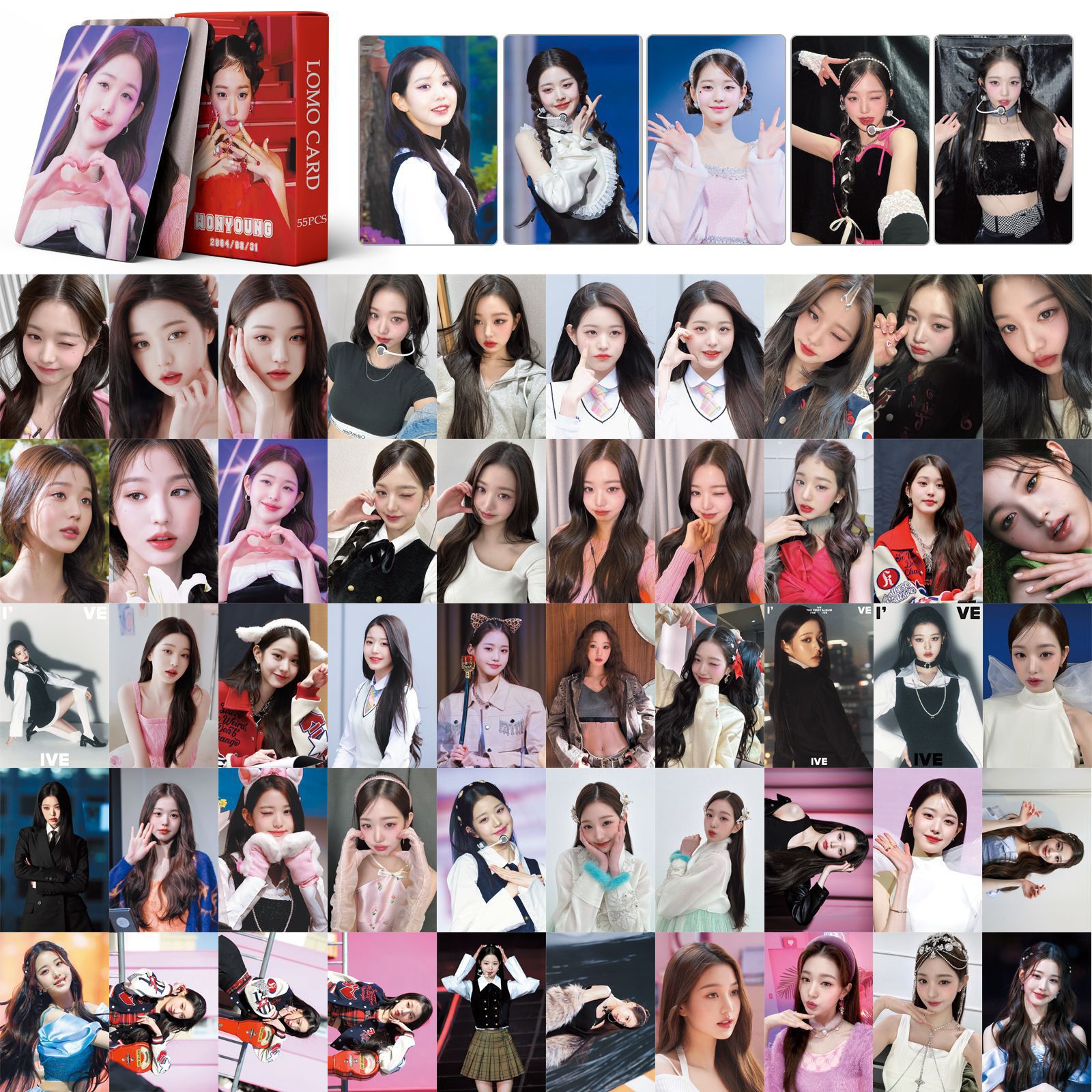 Set 55 lomo card IVE - WONYOUNG 2023