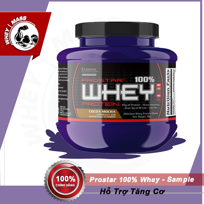 Sữa Dinh Dưỡng Ultimate Nutrition Prostar 100% Whey Hỗ Trợ Tăng Cơ Hiệu Quả - Sample Dùng Thử 1 Lần Dùng