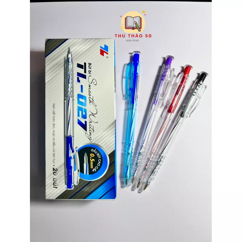 Hộp 20 cây bút TL027 TL027 mực XANH.