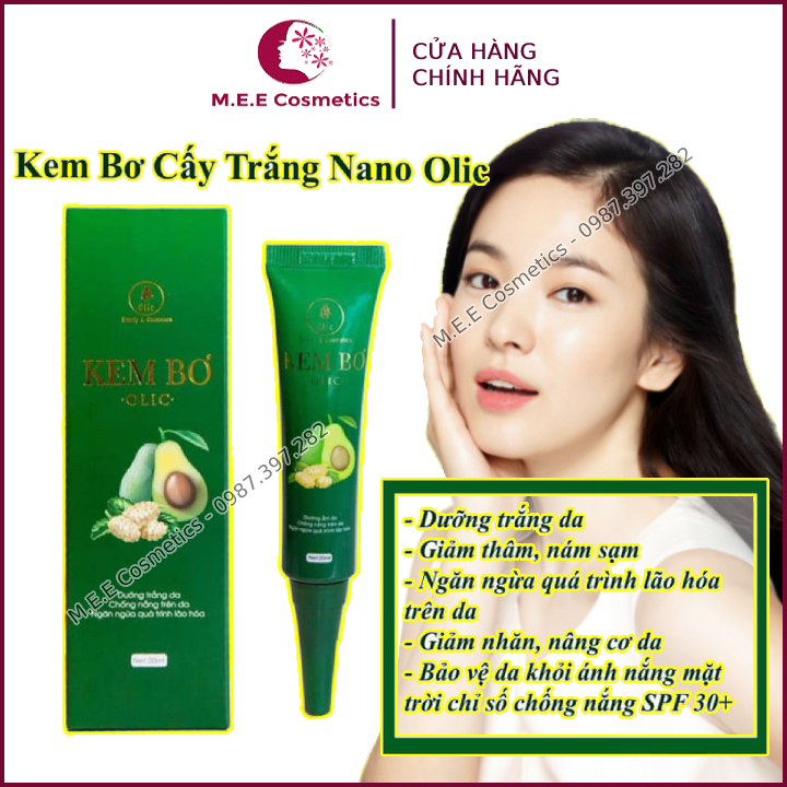 [ Chính Hãng ] Kem Bơ Olic Cấy Trắng Nano 3In1 Chính Hãng. Thẩm Thấu Nhanh Không Bết Rít Bật Tone Ngay Lần Đầu Dùng