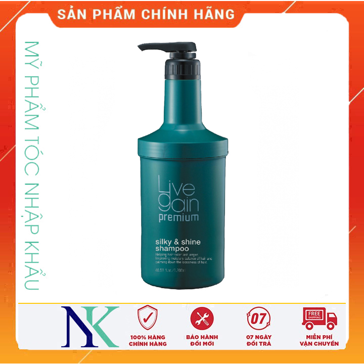 [Hcm]Dầu Gội Dưỡng Màu Nước Hoa Livegain Premium Silky & Shine 1200Ml