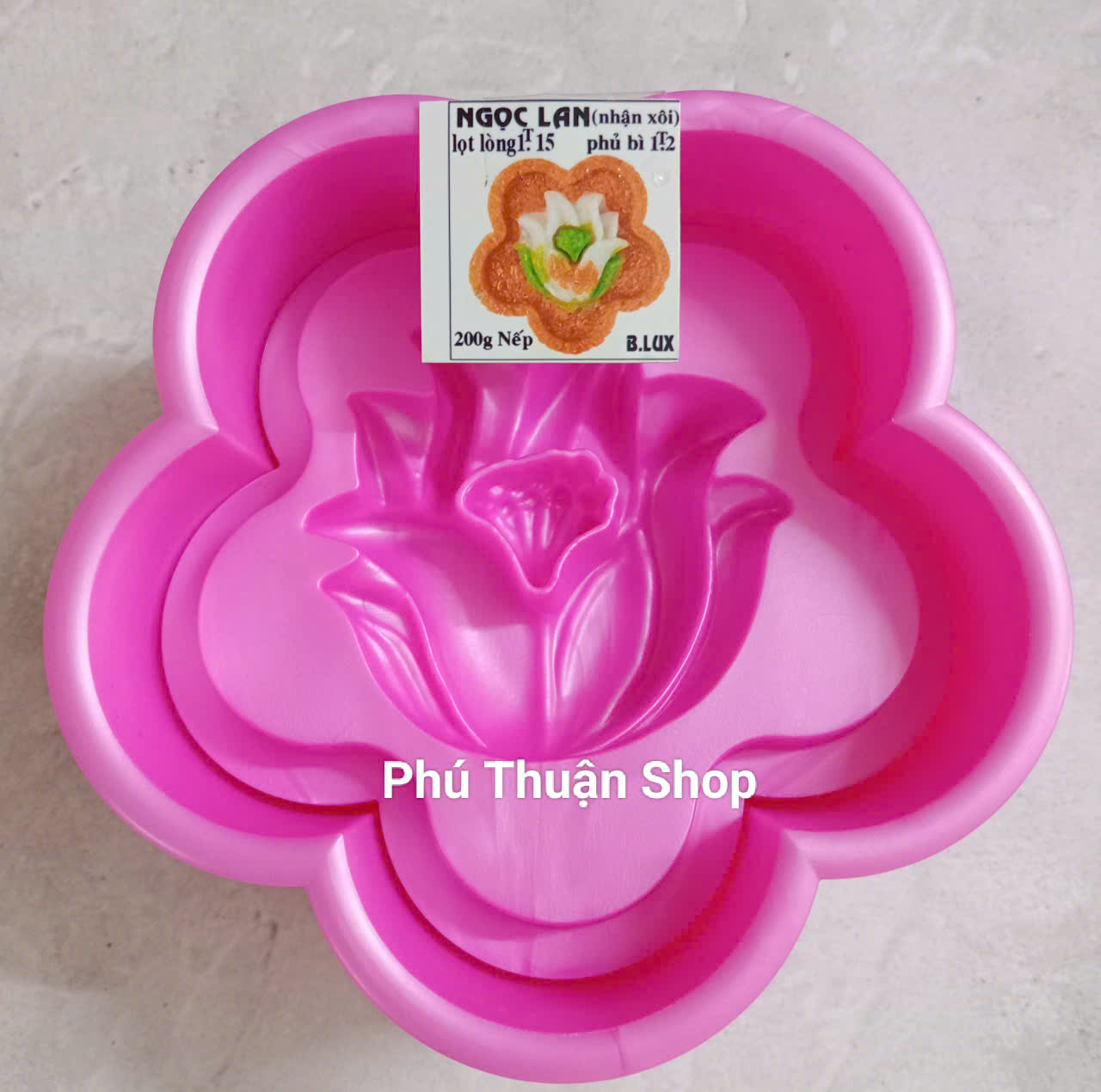 Khuôn Xôi bông mai Hiệu ngọc Lan 12 cm hình hoa cúc hoa hồng hoa sen hoa ly cúc nhật hoan lan hoa ma