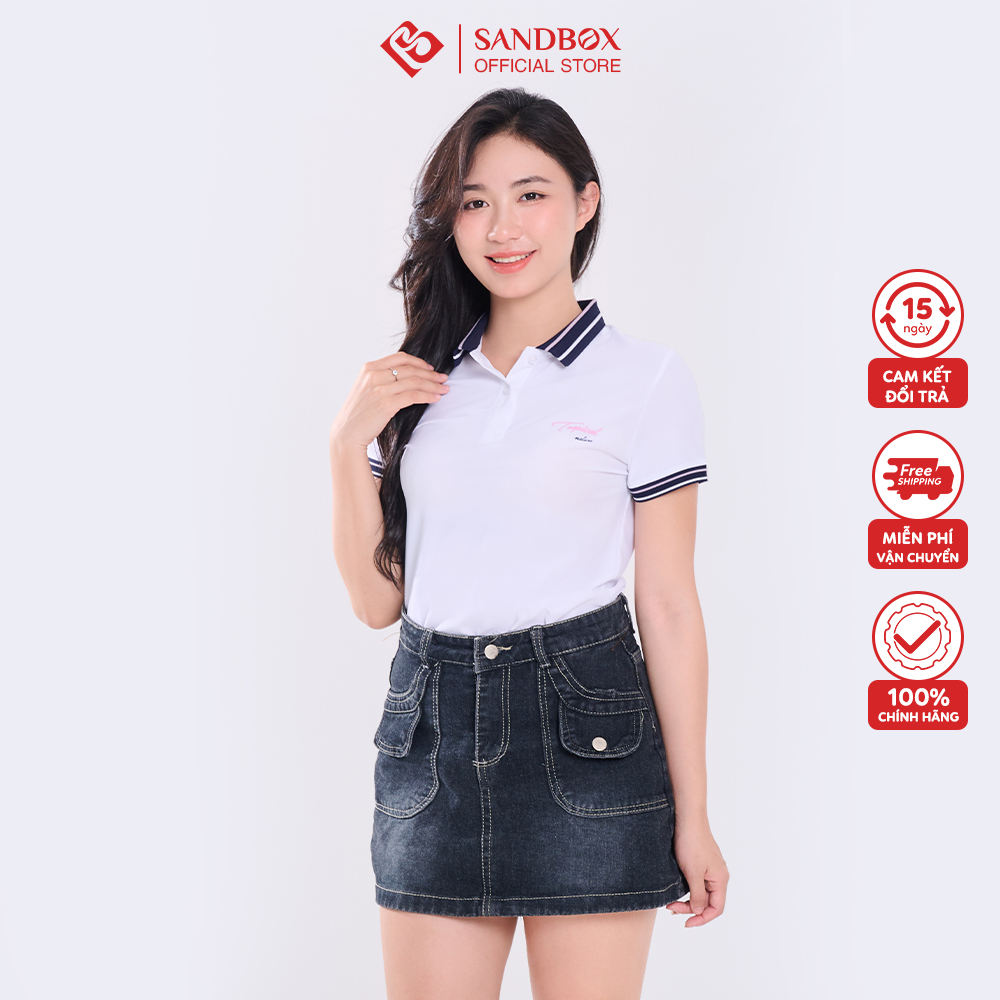 Áo Polo nữ SANDBOX Chất AiryCool Cao cấp mềm mát cổ bẻ phối màu thời trang dáng ôm nhẹ thoải mái APC