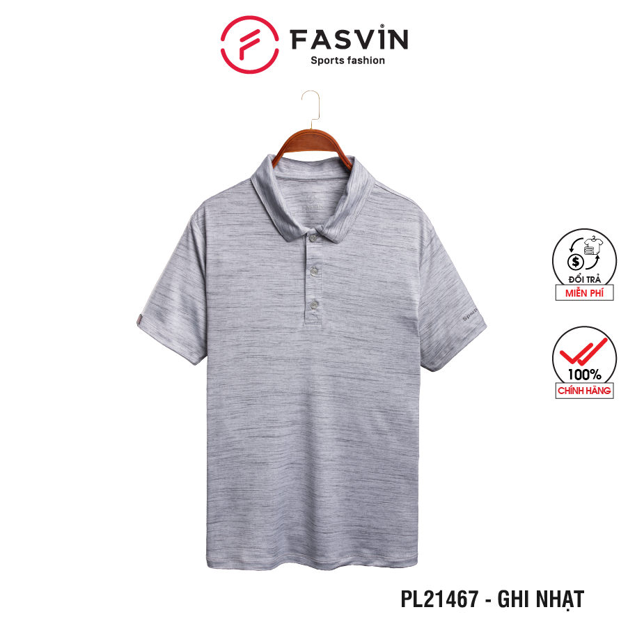 Áo thun polo nam cổ bẻ Fasvin PL21467.HN chất thun lạnh thấm hút tốt kiểu dáng basic co giãn thoải m