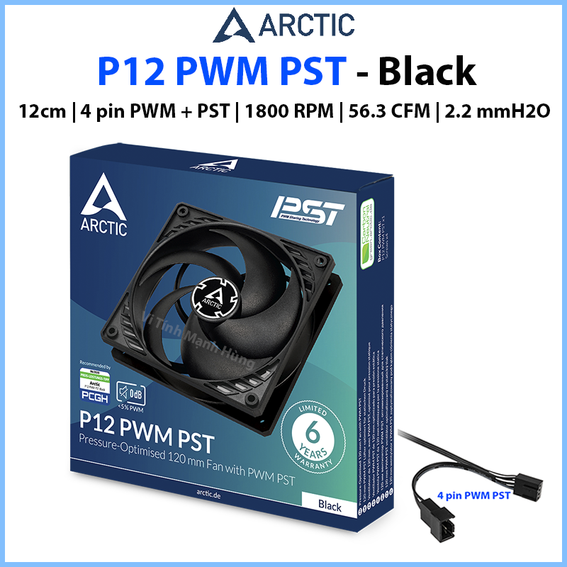 Quạt Arctic F8 P8 F9 F12 P8 P12 F14 P14 P14 Max ... 4 pin PWM 8cm / 9cm / 12cm / 14cm không Led.