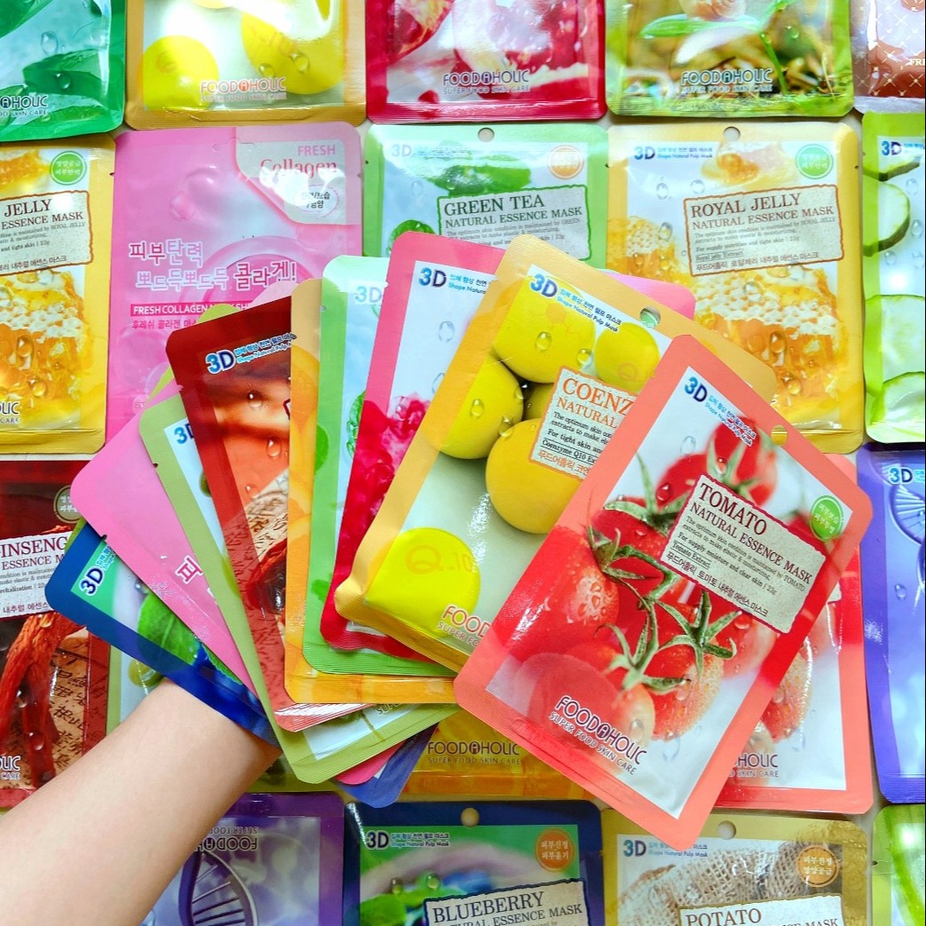 Mặt Nạ Gói 3D 3W Foodaholic Đủ Dòng Mặt Nạ Giấy Mask