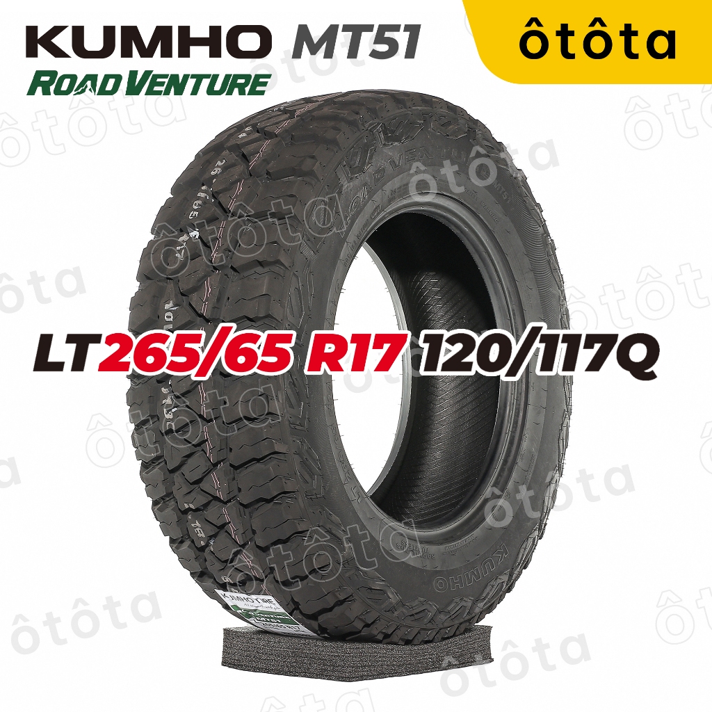 Lốp ô tô Kumho 265/65 R17 120/117Q Road Venture MT51 – Chính Hãng BH 5 năm (265/65R17 265 65 R17)