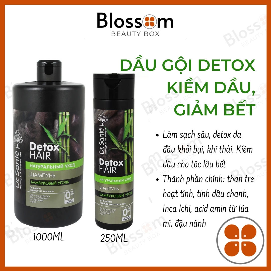 [Blossom] Dầu Gội Detox Giảm Gàu Bết Dr.sante 250Ml