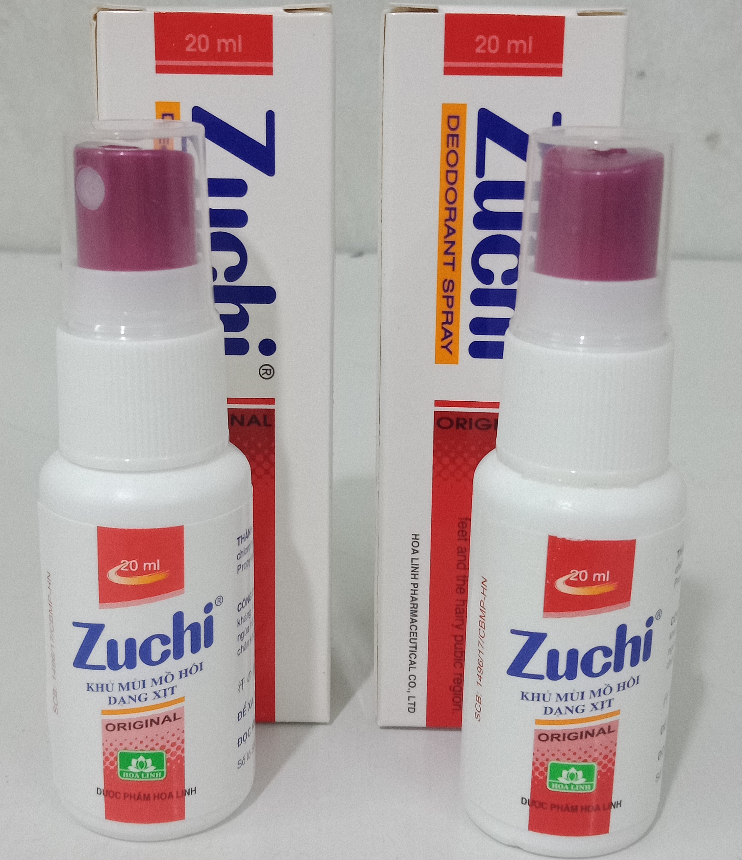 Combo 2 Chai Xịt Khử Mùi Mồ Hôi Zuchi ( 20Ml)