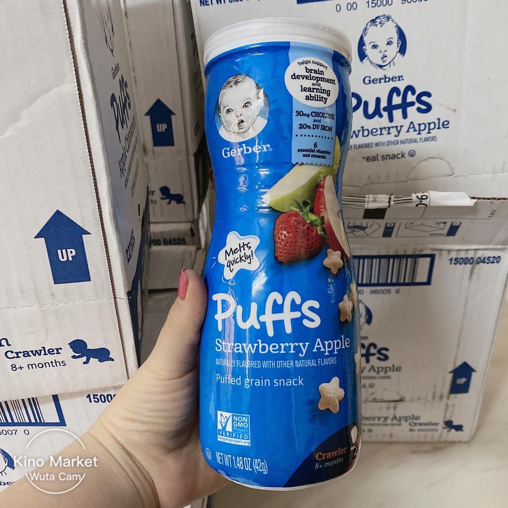 [HCM]Bánh ăn dặm Gerber Puffs ngôi sao cho bé từ 8 tháng đủ vị [Hàng Usa - Bill Air]