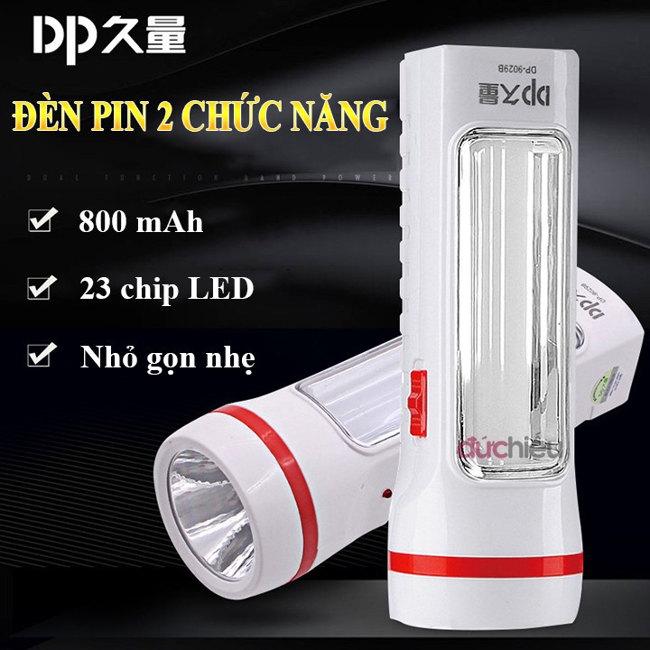 Đèn pin siêu sáng DP-9029 đèn sạc đèn pin sạc đèn bàn đèn học đèn pin cầm tay