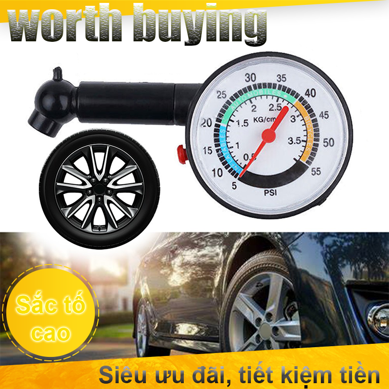 Đồng hồ đo áp suất lốp ô tô và xe máy đồng hồ đo áp suất lốp cầm tay đồng hồ đo áp suất lốp có dấu dụng cụ dễ dàng mang theo