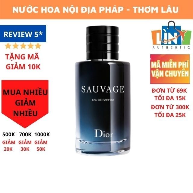 [Hcm][Siêu Dai - Siêu Cuốn Hút] Nước Hoa Nam Dior Sauvage Mẫu Thử 10Ml Tông Hương Thanh Cay Mộc Mạt Hàng Nhập Pháp