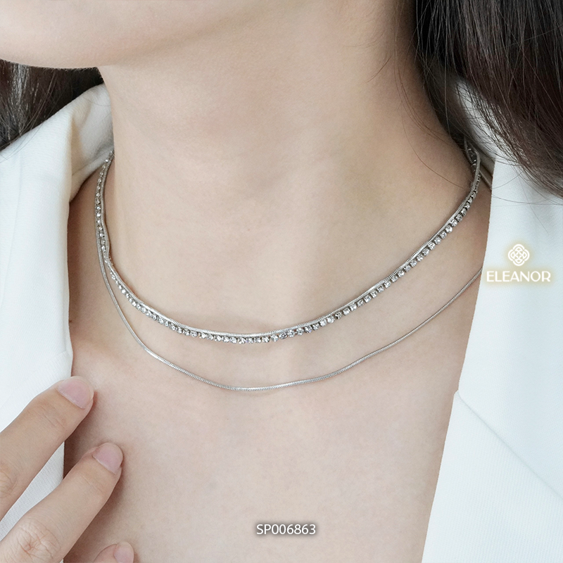 Dây chuyền nữ layer Eleanor Accessories vòng cổ choker đinh đá phụ kiện trang sức 6863